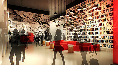 Einblick in die Lobby der neuen Marke Radisson Red