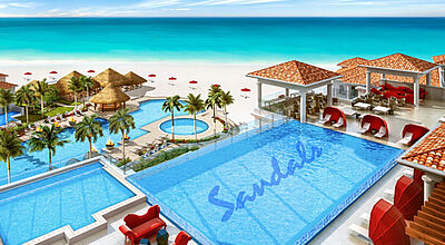 Schöne Aussicht: Das Sandals Royal Barbados hat einen Pool auf dem Dach