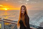 Kreuzfahrtprofi Lena Sinning genoss den Sonnenuntergang auf See