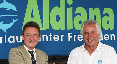 Peter Wennel (links) wollte eigentlich bis Ende Juni bleiben, nun hat ihn aber Aldiana-Eigentümer Jürgen Marbach mit sofortiger Wirkung abberufen. Foto: Aldiana