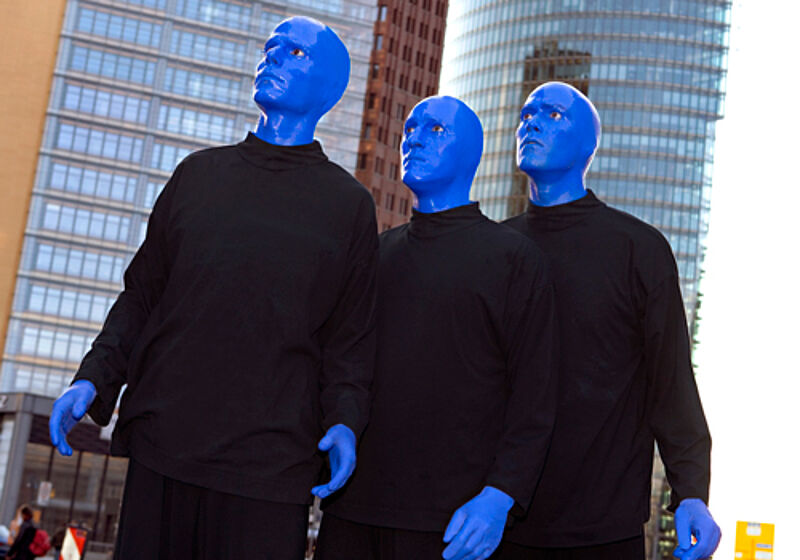 Die berühmt-berüchtigte Blue Man Group geht bei NCL an Bord.