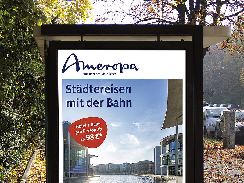 Ameropa-Werbung in neuer Optik. Foto: Ameropa