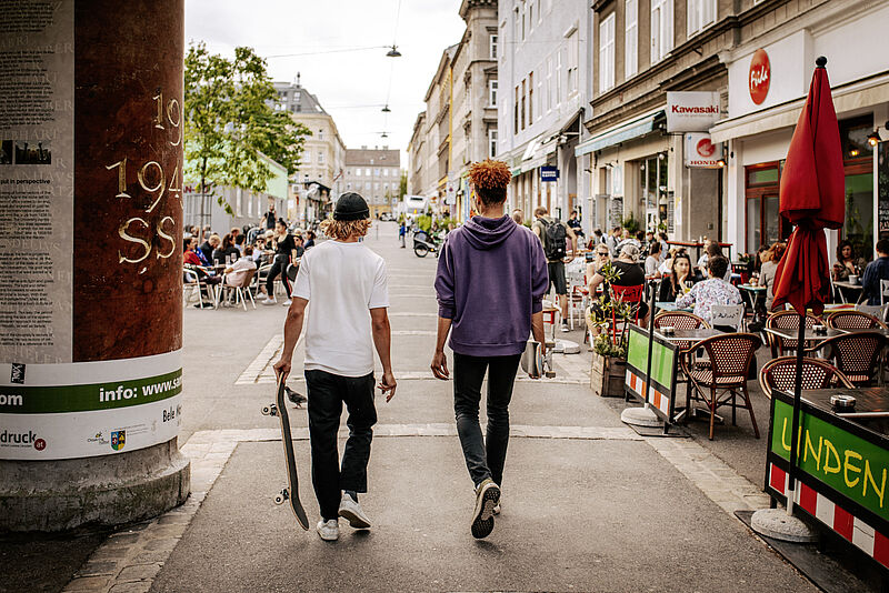 Bunt und hip: der Yppenplatz im Yppenviertel. © WienTourismus/Paul Bauer