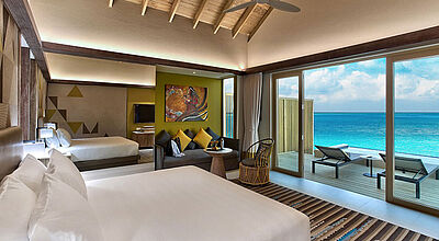 Das Hard Rock Hotel Maldives verfügt natürlich auch über Overwater-Villen