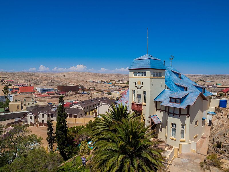 Kreuzfahrtgäste kommen in Lüderitz (im Bild) und Walvis Bay an