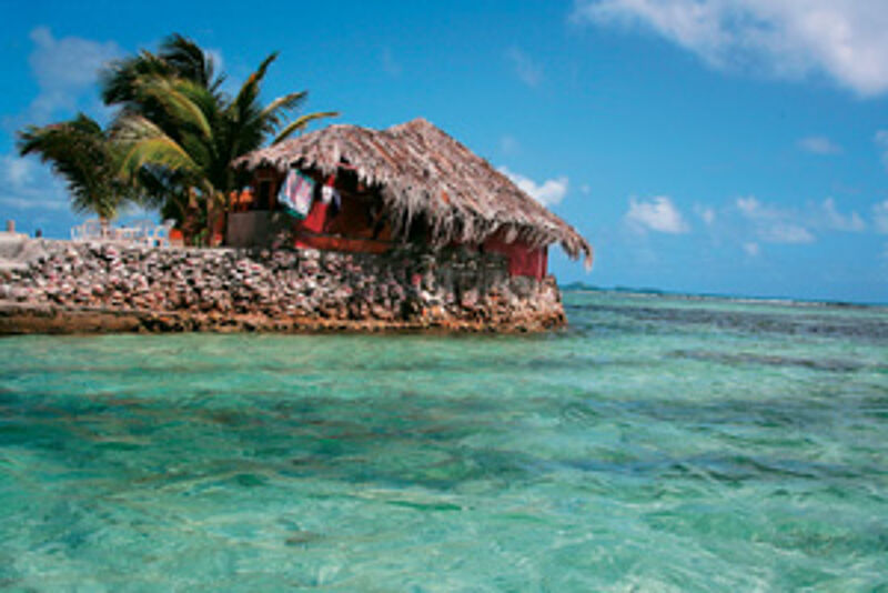 Beliebtes Ausflugsziel deutscher Urlauber: Happy Island im Zentrum der südlichen Grenadinen.