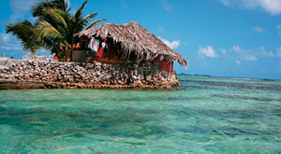 Beliebtes Ausflugsziel deutscher Urlauber: Happy Island im Zentrum der südlichen Grenadinen.