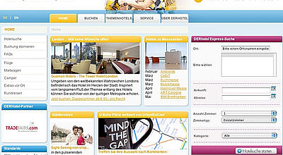 Reisebüros können auf der Website unter 70.000 Hotels wählen