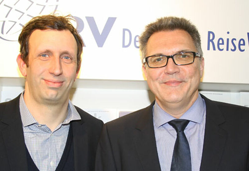 Ralf Hieke (LCC Ibbenbüren) und Andreas Heimann (DER) leiten die Reisebüro-Säulen im DRV