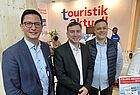 ta-Geschäftsführer Alexander Ebel begrüßte unter anderem auch Bernardo Löwenstein vom Reisebüro Lions Travel und Peter Möschl von RTK