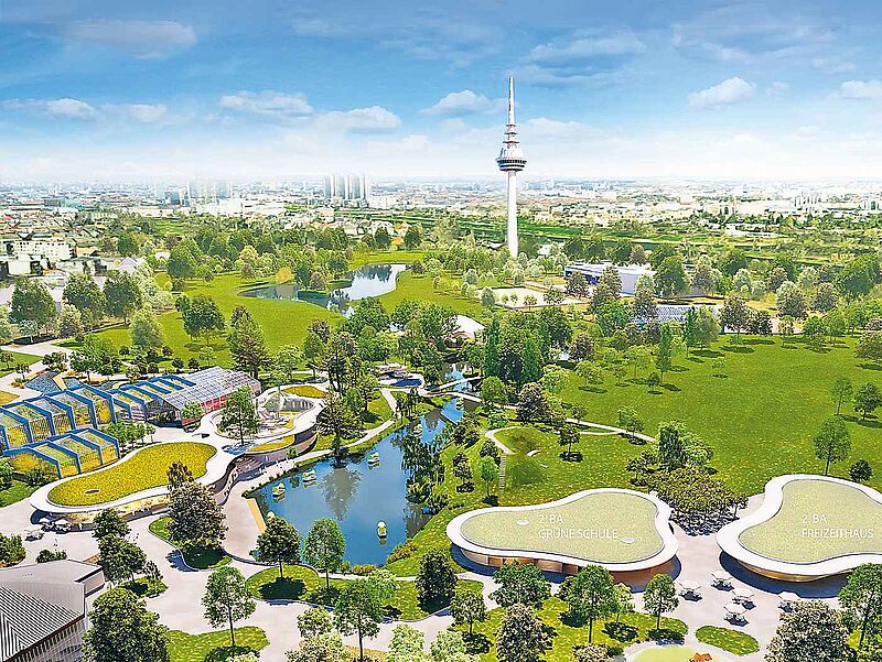 Der Luisenpark der Bundesgartenschau in Mannheim. Foto: Bezkock-Architekten