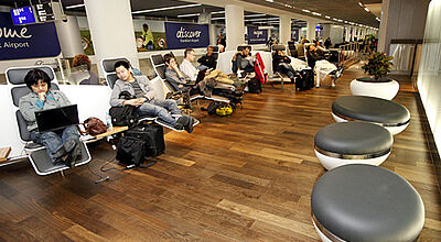 Service-Offensive auf dem Frankfurter Airport: Unter anderem sollen die Aufenthaltsbereiche „wohnlicher“ werden