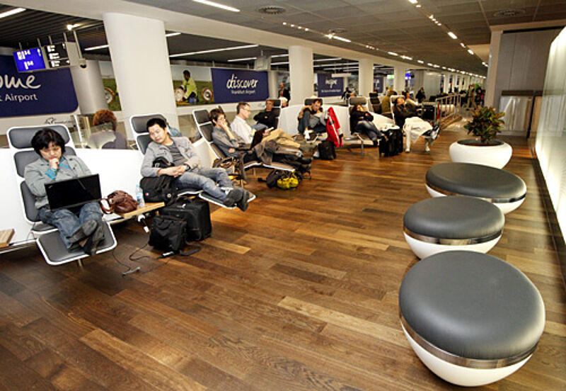 Service-Offensive auf dem Frankfurter Airport: Unter anderem sollen die Aufenthaltsbereiche „wohnlicher“ werden