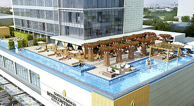 Pool mit Ausblick: Das neue Interconti eröffnet am 1. September