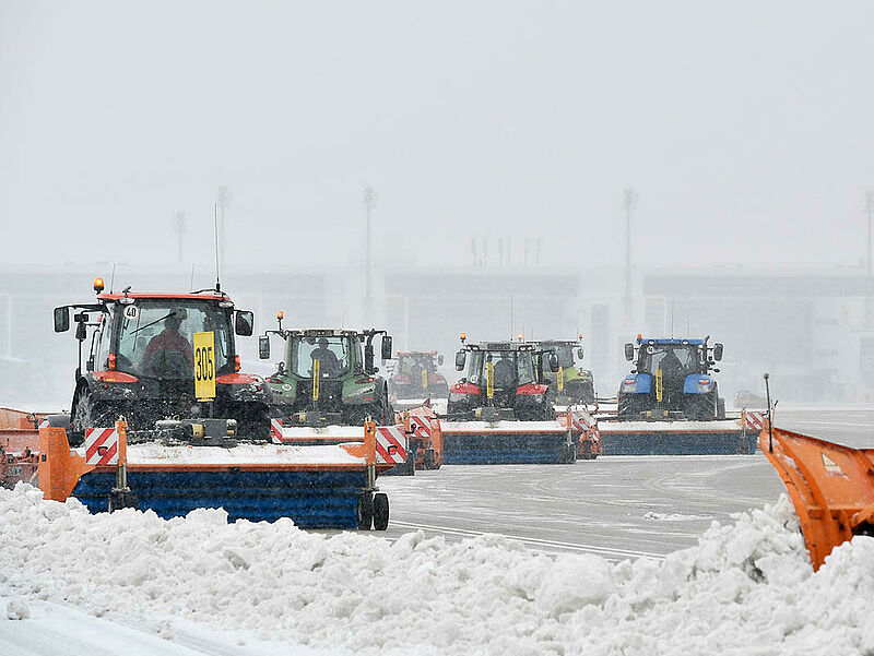 Schnee ohne Ende: So sah es am Wochenende am Münchner Flughafen aus. Foto: Flughafen München