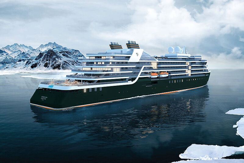 Feiert im Sommer Premiere: das Expeditionsschiff Seabourn Venture. Modell: Seabourn