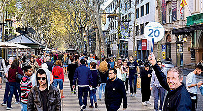 Die Promenade La Rambla gehört zu jeder Barcelona-Führung, auch zu der von Juan Conejero.