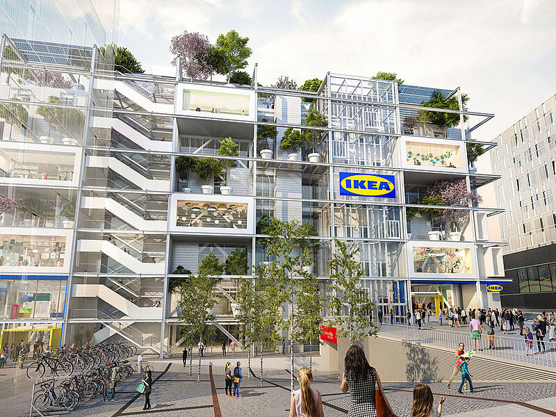 Das Jo & Joe in Wien entsteht auf dem Ikea-Dach. Modell: Accor