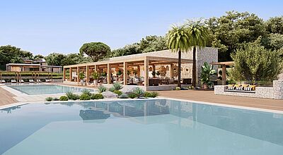 Das Ikos Porto Petro – im Bild der Beach Club – öffnet im Juni auf Mallorca