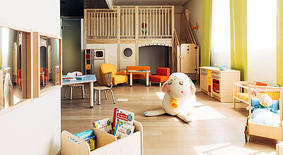 Das Harry’s Home München Moosach hat ein 45 Quadratmeter großes Spielzimmer. Foto: Harry’s Home Hotels/Daniel Zangerl Photography