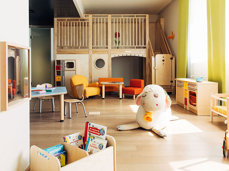 Das Harry’s Home München Moosach hat ein 45 Quadratmeter großes Spielzimmer. Foto: Harry’s Home Hotels/Daniel Zangerl Photography