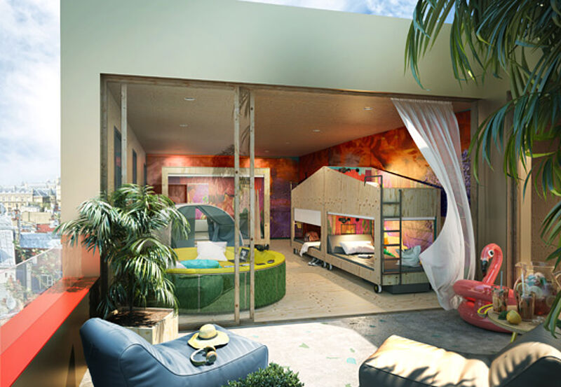 So könnte ein „Together“-Zimmer aussehen. Das Bad liegt nebenan und wird gemeinsam mit anderen Gästen genutzt. So könnte ein „Together“-Zimmer aussehen. Das Bad liegt nebenan und wird gemeinsam mit anderen Gästen genutzt.