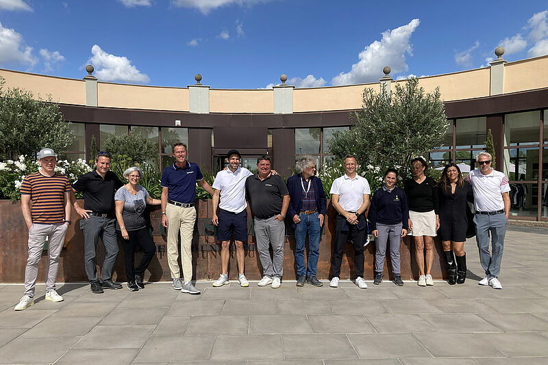 Eine Gruppe von Golfjournalisten aus Deutschland und Österreich testet gerade Golfplätze in Rom und Latium