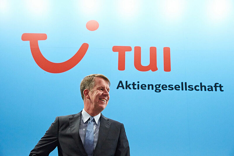 Vorstand Fritz Joussen schätzt das operative Geschäft von TUI trotz des anspruchsvollen Marktumfelds als robust ein
