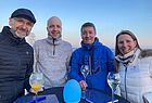 Fachsimpelten (von links): Michael Draeger (Reise Café Stoffregen, Dortmund), Jan Pinther (Seereisen Service Schack), Angelika Eigenblut (Reisebüro Eigenblut)