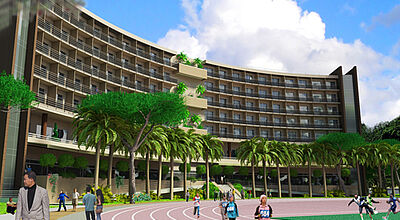 Ab März 2015 sollen echte Menschen über diese Tartanbahn in der Gloria Sports Arena in Belek laufen