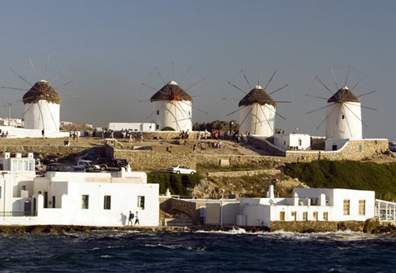 Alltours-Chef Verhuven wirbt auch persönlich für griechische Ferienregionen wie Mykonos. Foto: Shutterstock