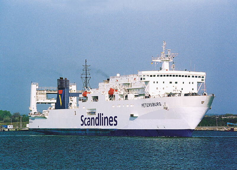 Das Gratisangebot gilt unter anderem für das Scandlines-Schiff Petersburg, das zwischen Nynäshamn und Ventspils verkehrt.