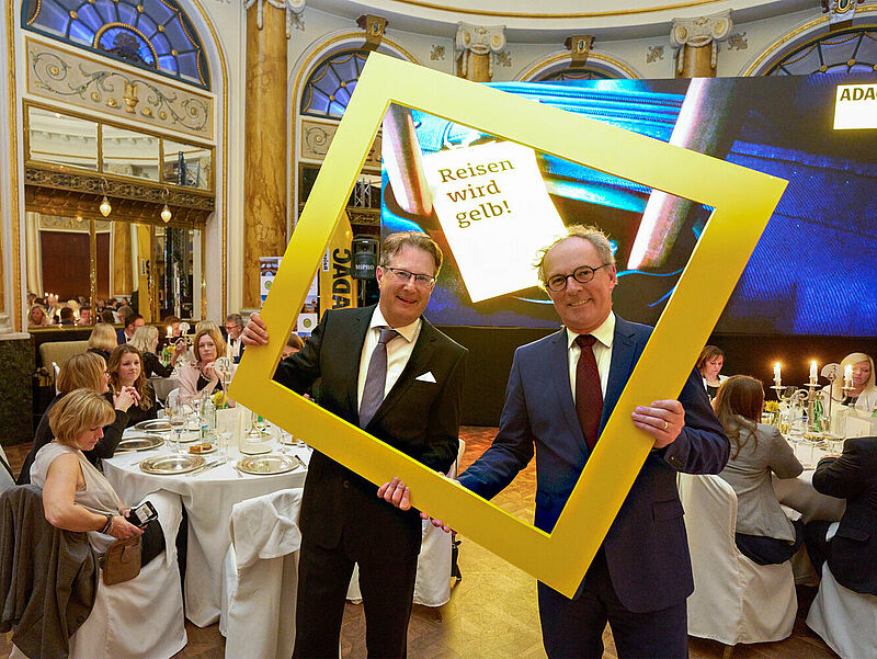 Auf Erfolgskurs: Die Geschäftsführer des ADAC Reisevertriebs Aquilin Schömig und Andreas Neumann auf der Tagung in Zagreb. Foto: ADAC Reisevertrieb