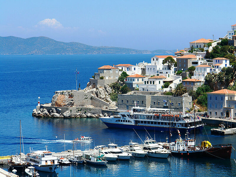 Griechenland, im Bild die Insel Hydra, verschärft ab 13. September die Corona-Regeln. Foto: FVA Attika