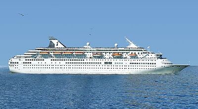 Derzeit fährt die künftige Louis Majesty noch für Norwegian Cruise Line. Fotomontage: Louis Cruise Lines