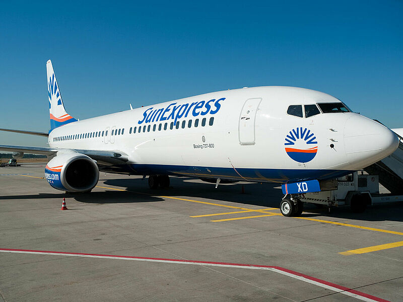 Sun Express führt ab heute vor Flügen von Düsseldorf nach Antalya Corona-Tests durch. Foto: Sun Express