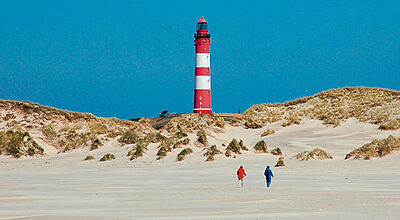 Hier wird man im Frühjahr ordentlich durchgepustet: der Strand Kniepsand auf Amrum.