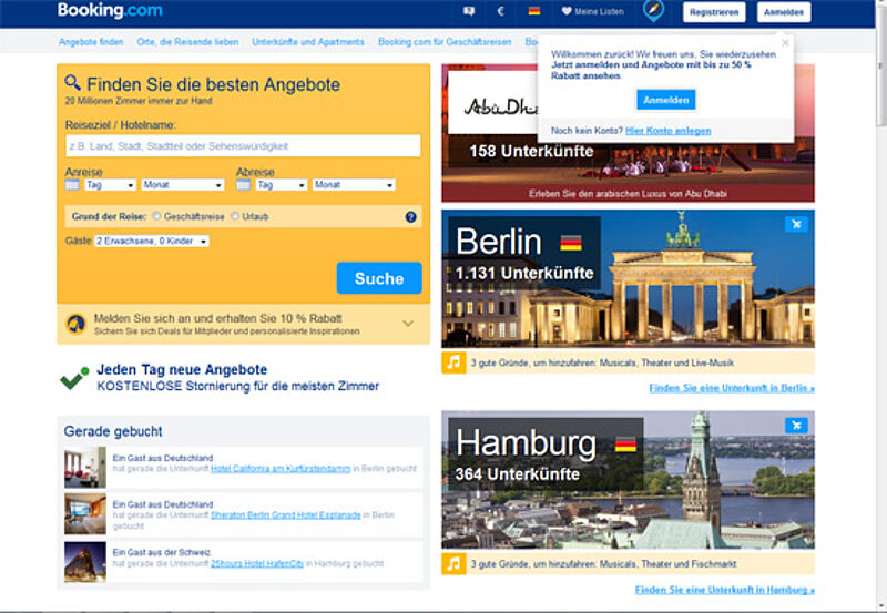 Bei Booking.com gibt es von Februar an keine Bestpreisklausel mehr