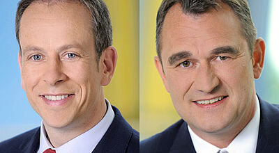 Uwe Klenovsky (links) leitet jetzt den Vertrieb aller Cook-Airlines und übernimmt damit die Position von Achim Lameyer mit.