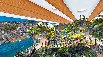 Dschungel-Feeling erwartet den Besucher direkt nach dem Eintritt. Dschungel-Feeling erwartet den Besucher direkt nach dem Eintritt.