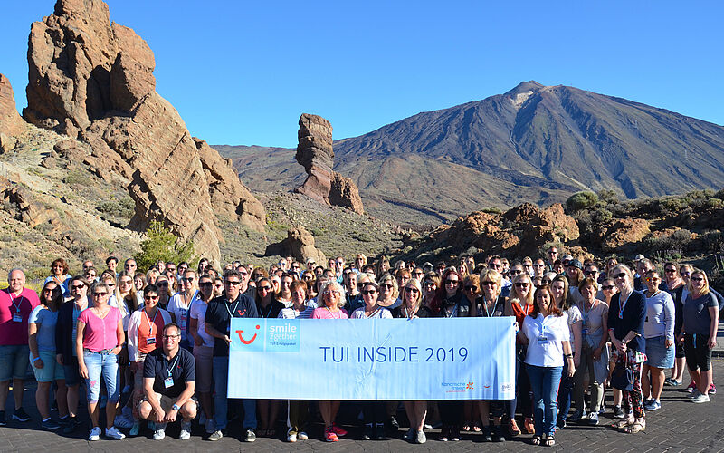 Strahlende TUI-Inside-Teilnehmer am Teide