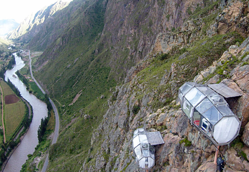 Nichts für Urlauber mit Höhenangst: die Skylodge Adventure Suites