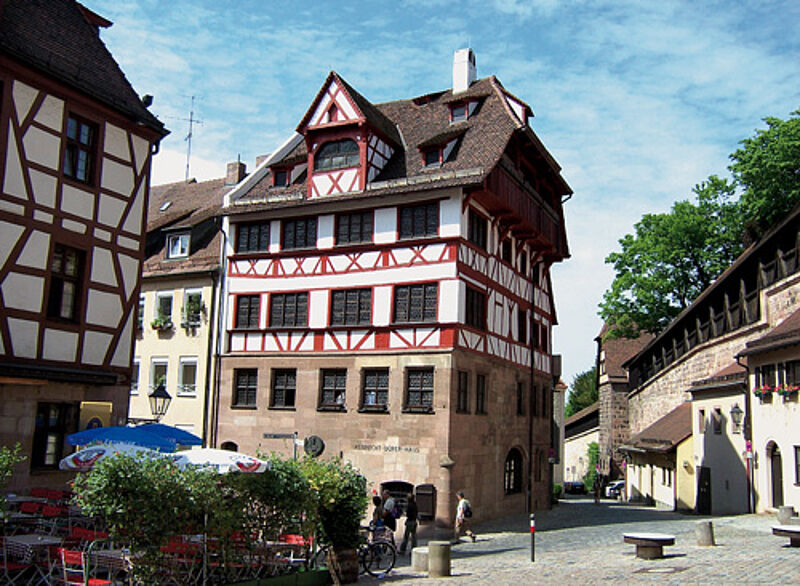 Das Dürerhaus unterhalb der Nürnberger Burg