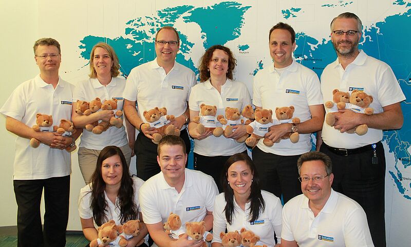 Royal Caribbean bedankt sich - hier Mitarbeiter der Zentrale in Frankfurt - weltweit bei den Vertriebspartnern für die Zusammenarbeit