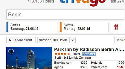 Trivago darf in Google nur mit so vielen Hotels werben, wie auch tatsächlich buchbar sind