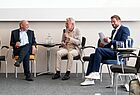 Gute Gespräche führten (von links): Sebastian Ebel, TUI CEO, Condor-Chef Ralf Teckentrup und Moderator Dieter Könnes