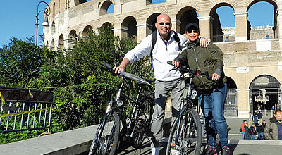 Mit dem Fahrrad zum Kolosseum