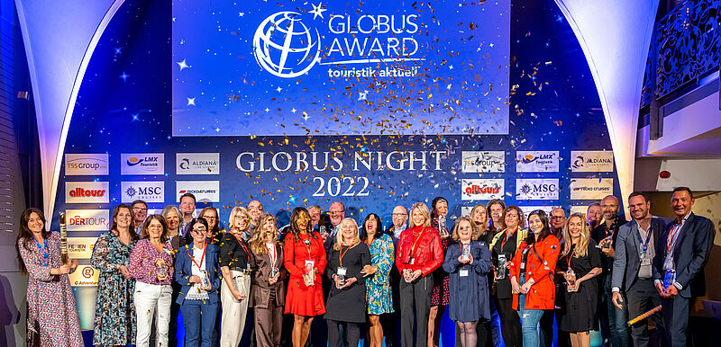 Die Sieger des Globus Awards 2021 Ende April auf der Globus Night 2022 in Frankfurt am Main