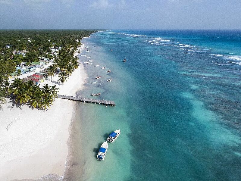 Die Dominikanische Republik – im Bild die Insel Saona – ist nun wieder mit Condor erreichbar. Foto: FVA Dominikanische Republik