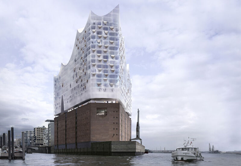 The Westin Hamburg entsteht als Teil der neuen Elbphilharmonie in der Hamburger Hafencity. Modell: Starwood